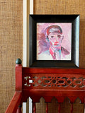 Watercolor portrait of an oriental man