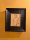 Study of a male nude in red chalk