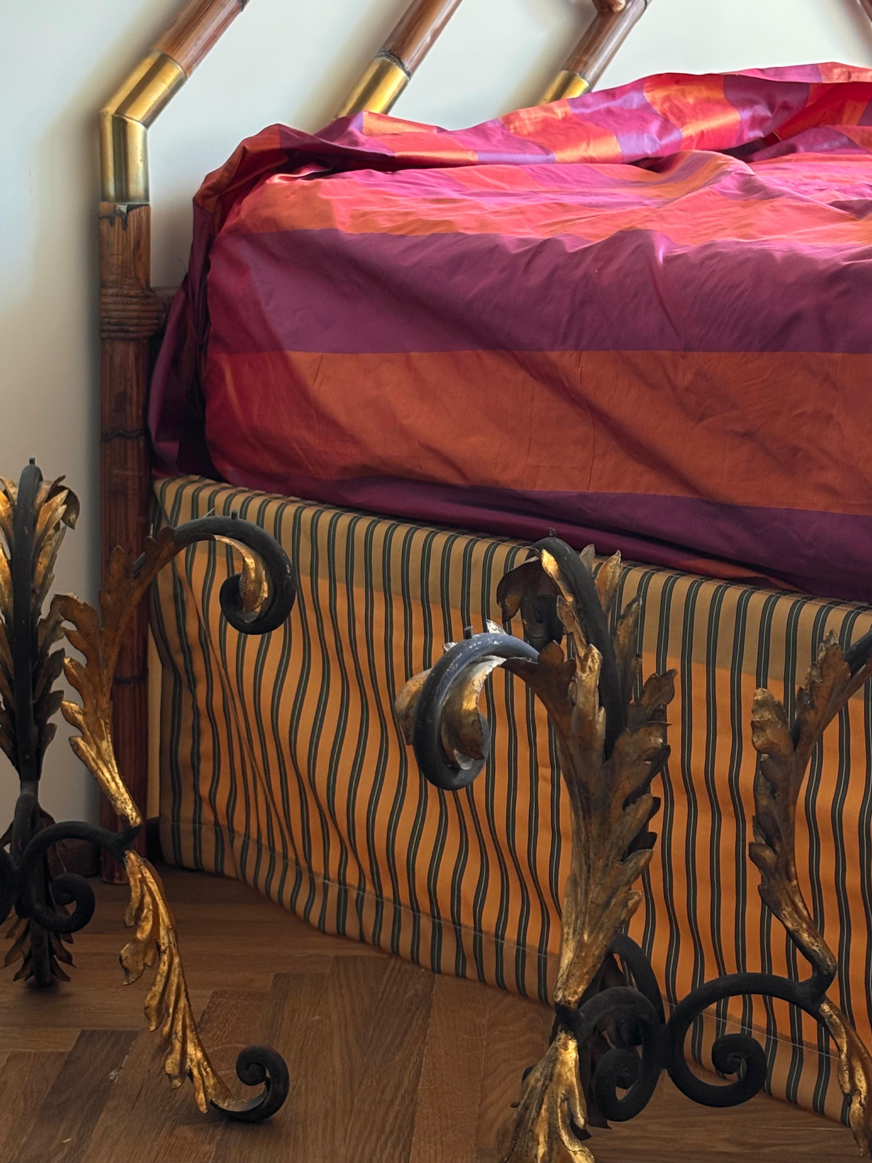 Pair of wrought iron side tables by Bartolozzi & Maioli