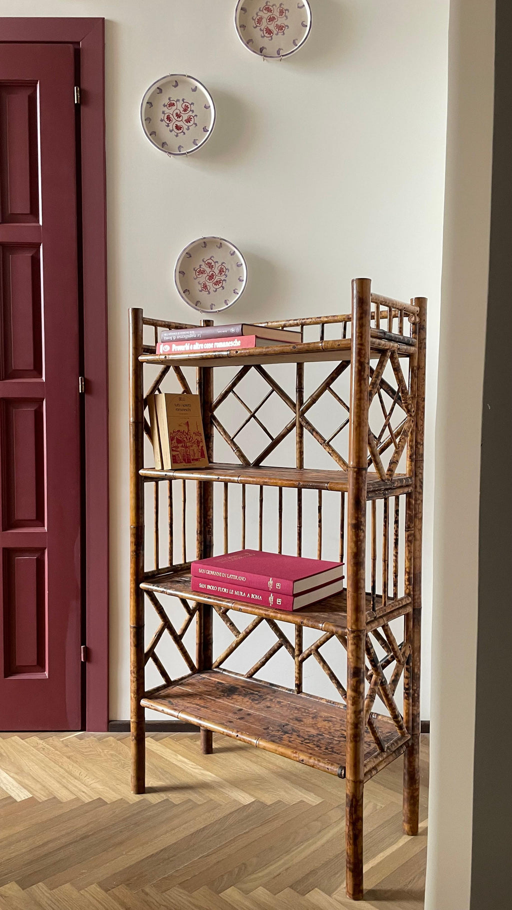 Bamboo bookcase, late 60s