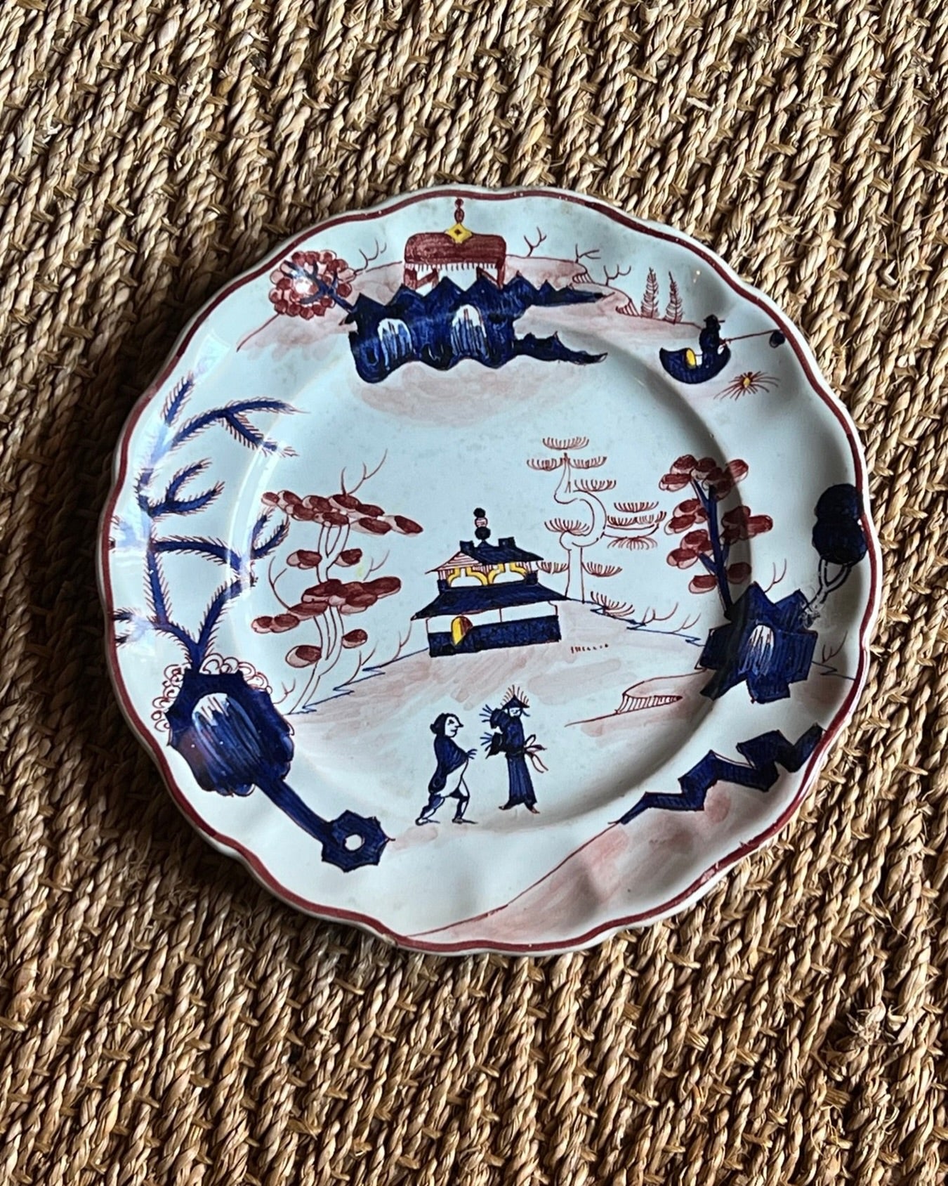 Ancient Ceramic Plate. Pasquale Rubati's manufacture '700 Majolica