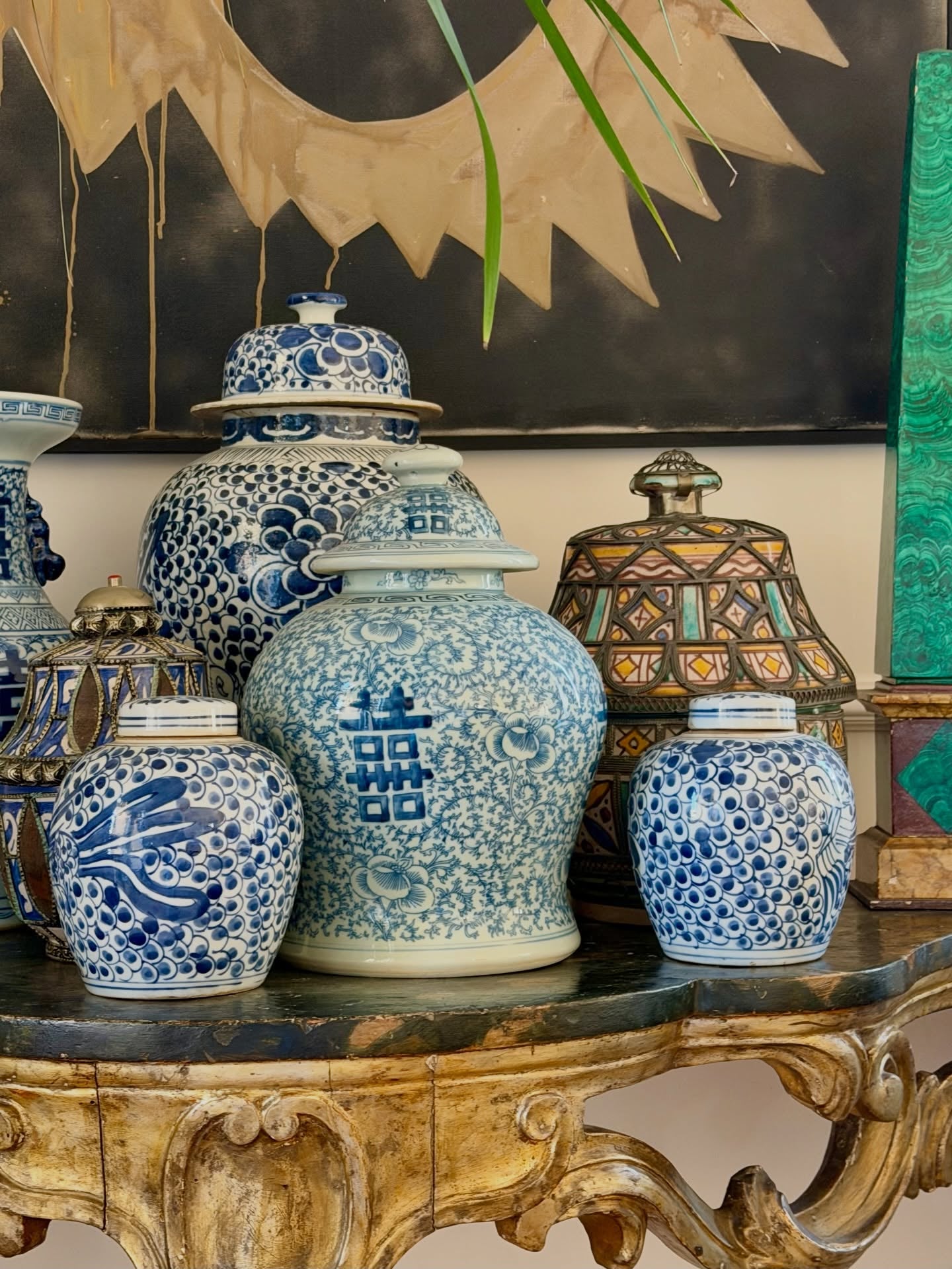 Chinese blue and white porcelain ginger jar with cover