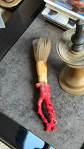 Red Coral Branch Calligraphy Brush