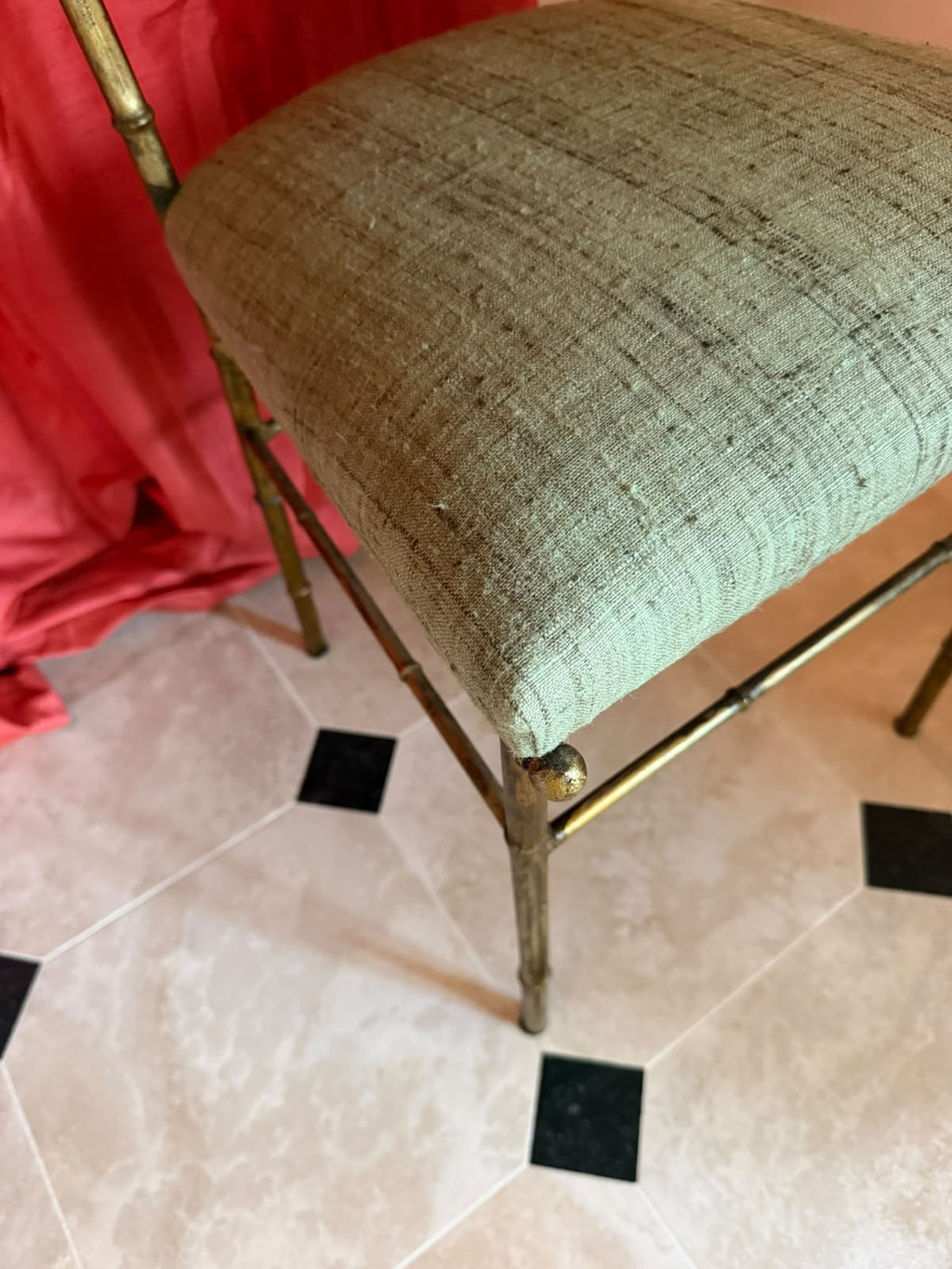 Sculptural Faux Bamboo Chair