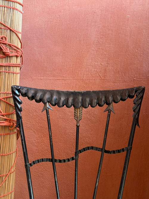 A Pair of Neoclassical-Style Wrought-Iron Chairs